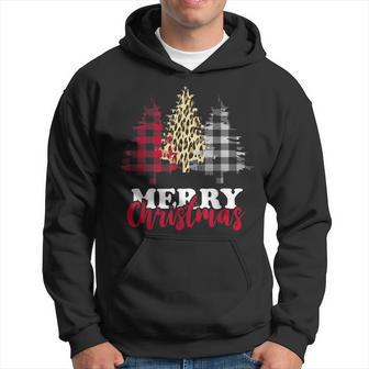 Christmas Tree Buffalo Check Leopard Xmas Merry Christmas Kapuzenpullover - Geschenkecke