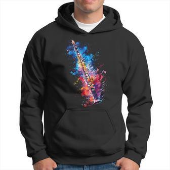 Clarinet Instrument On Colourful Painted Clarinet Kapuzenpullover - Geschenkecke