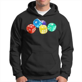 Colourful Dice In Five Different Colours Kapuzenpullover - Geschenkecke