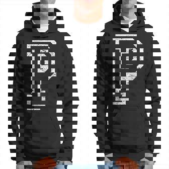 Con Letra P Enorme Estilo Universitario Desgastado Sudadera - Regaloses