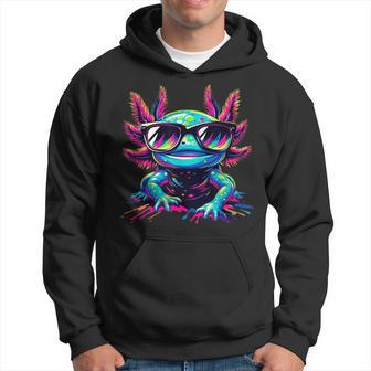 Cool Axolotl With Sunglasses Colourful Motif Axolotl Kapuzenpullover - Geschenkecke