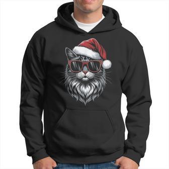 Cool Christmas Cat Santa Christmas Fun Kapuzenpullover - Geschenkecke