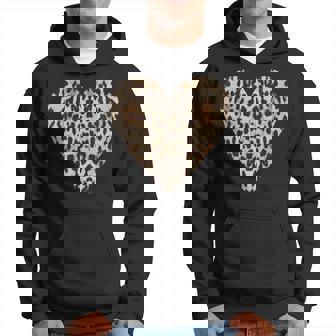 Cool Heart Trendy Leopard Print Clothing With-Neck Kapuzenpullover - Geschenkecke