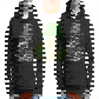 Crâne Squelette Buvant De La Bière Morte À L'intérieur De La Saint-Patrick Sweat à capuche - Cadeauxyz