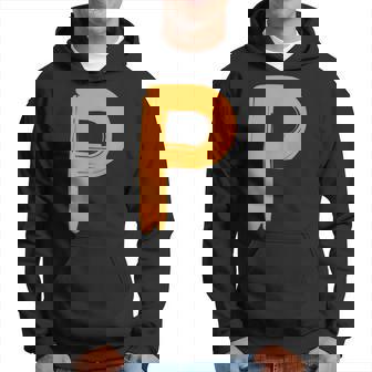 Creative Bold Letra Naranja P Diseño Alfabeto Marcador Sudadera - Regaloses