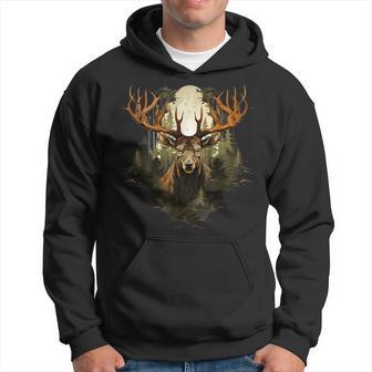 Deer Wildlife Nature Motif Animal Lovers Landscape Forest Kapuzenpullover - Geschenkecke