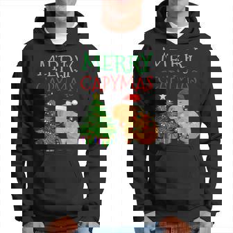 Divertidasacaciones De Navidad De Capybara Merry Capymas Sudadera - Regaloses