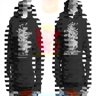 Divertido Cerdo Con Corona Para Los Amantes Del Reino Y Los Cerditos Sudadera - Regaloses