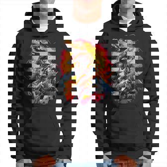 Divertidos Dinosaurios T Rex Ama La Música De Guitarra Rock'n Roll Sudadera - Regaloses