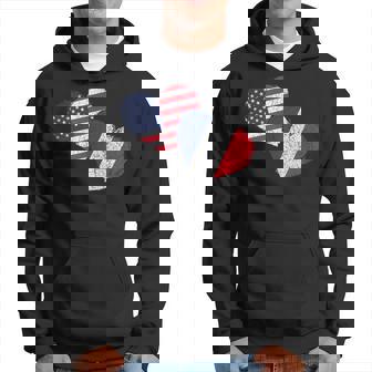 Drapeau Usa France Coeur Pays Américain Français Sweat à capuche - Cadeauxyz