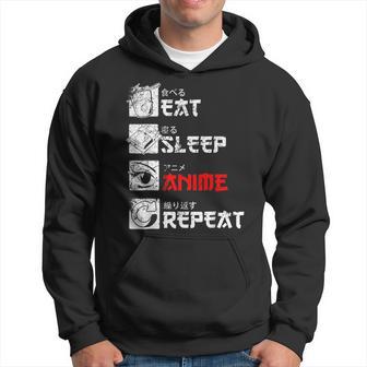 Eat Sleep Anime Repeat Manga Anime Manga Japan Outfit Kapuzenpullover - Geschenkecke