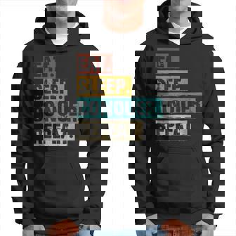 Eat Sleep Conquer Repeat Retrointage Motivacional Divertido Sudadera - Regaloses