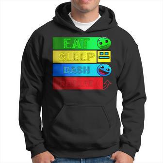 Eat Sleep Dash Repeatideo Game Geometryideo Gamer Kapuzenpullover - Geschenkecke