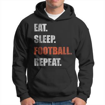 Eat Sleep Football Repeat American Football Kapuzenpullover - Geschenkecke