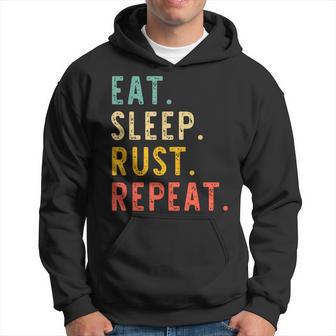 Eat Sleep Rust Repeat Programming Retrointage Kapuzenpullover - Geschenkecke