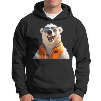 Eisbär Mit Sonnenbrille Tierliebhaber Bären Süßes Eisbären Kapuzenpullover - Geschenkecke