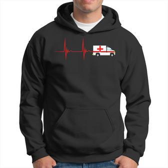 Emergency Car Heartbeat Ekg Pulse Ambulance Driver Rescuer Kapuzenpullover - Geschenkecke