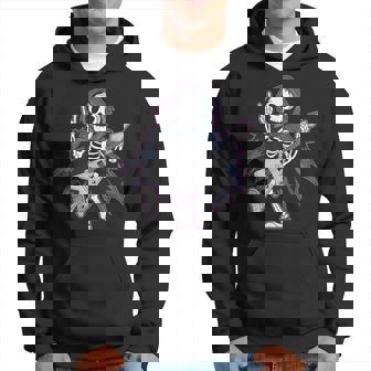 Esqueleto Calavera Guitarra Rock En Heavy Metal Diablo Cuernos Música Sudadera - Regaloses