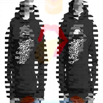 Estampado De Leopardo Labios Rojos Sexy Cheetah Leopard Print Labios Rojos Sudadera - Regaloses
