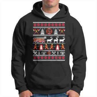 Fireman Ugly Christmas Sweater Fireman Fire Brigade Kapuzenpullover - Geschenkecke