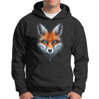 Fox Animal Blue Eyes Illustration Fox Kapuzenpullover - Geschenkecke