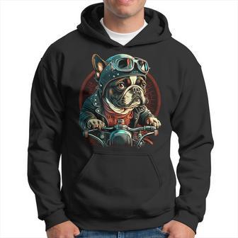 French Bulldog Cool Biker Motorcycle Riding Frenchie Kapuzenpullover - Geschenkecke