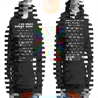 100 Jours D'école Et Toujours Aimer Ça Hearts 100E Jour Sweat à capuche - Cadeauxyz