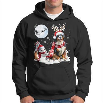 Bernese Mountain Dog Christmas Snowman Xmas Lights Kapuzenpullover - Geschenkecke