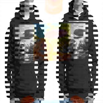 Graphic Capybara Selfie With Ufos Weird Sudadera - Regaloses