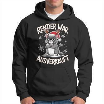 Christmas Cat Reindeer Was Out Sold Out Kapuzenpullover - Geschenkecke