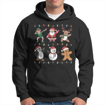 Christmas Reindeer Penguin Graphic With Santa Hat Kapuzenpullover - Geschenkecke