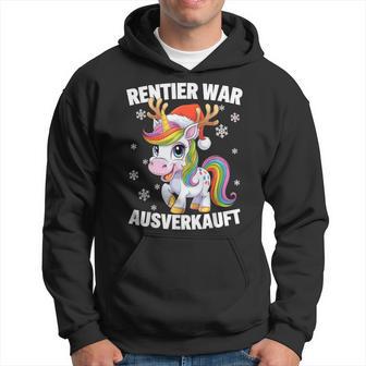 Christmas Unicorn Reindeer Was Out Sold Out Kapuzenpullover - Geschenkecke