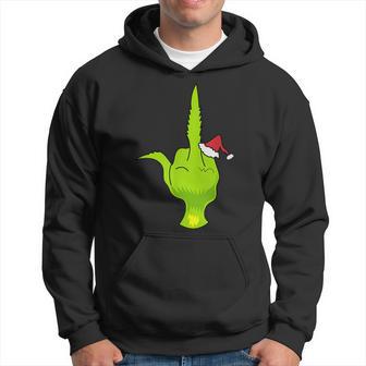 Green Hand Middle Finger Santa Kapuzenpullover - Geschenkecke