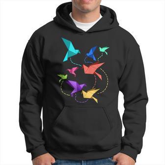 Origami Birds Pleated Kirigami Paper Crane Bird Kapuzenpullover - Geschenkecke