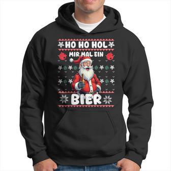 Saying Ho Ho Hol Mir Mal Ein Bier Ugly Christmas Kapuzenpullover - Geschenkecke