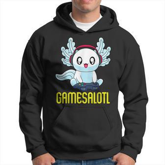 Gamesalotl Gamesolotl Gamer Gaming Axolotl Playsalotl Kapuzenpullover - Geschenkecke