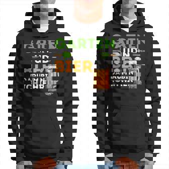 Garten Und Bier Darum Bin Ich Hier Gärtner Hobbygärtner Kapuzenpullover - Geschenkecke