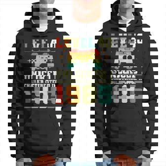 Geek Niveau 40 Ans Gamer 40Eme Anniversaire 1985 Sweat à capuche - Cadeauxyz