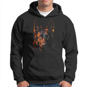 German Shepherd Graphic Pet Illustration Dog German Shepherd Kapuzenpullover - Geschenkecke