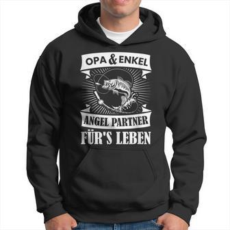 Grandpa And Grandson Angel Partner Fishing Partner Father's Day Kapuzenpullover - Geschenkecke