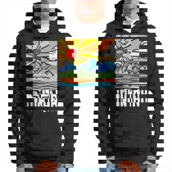 Graphiqueintage De La Nature Artistique Et Des Montagnes Du Montana Sweat à capuche - Cadeauxyz