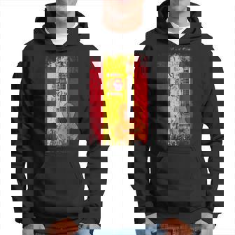 Guitarra Con Bandera De España Bajo Guitarrista Músico Música Rock Sudadera - Regaloses