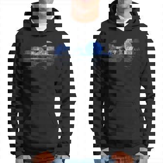 Guitarra Naturaleza Luna Estilo Retro Guitarrista Sudadera - Regaloses
