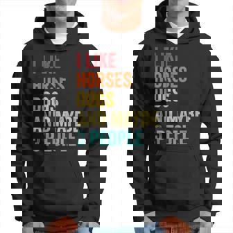 Me Gustan Los Caballos Perros Y Talez 3 Personas Amantes De Los Caballos Ecuestres Sudadera - Regaloses
