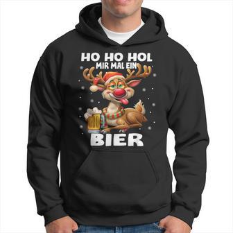 Ho Ho Hol Mir Mal Ein Bier Reindeer Saying Christmas Kapuzenpullover - Geschenkecke