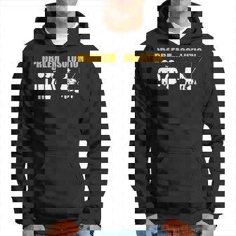 Hombre Pescar Pesca Problema Solución Pescador Fishing Sudadera - Regaloses