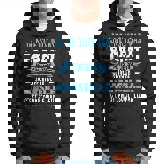Homme Fan Foot Marseillais Humour Cadeau Supporter Marseille Sweat à capuche - Cadeauxyz