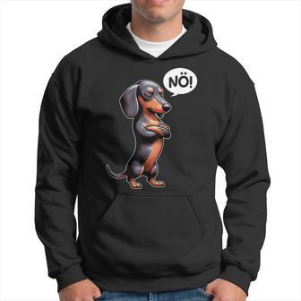 Humorvolle s Für Rauhaardackel Hundebesitzer Dickköpfiger Rauhaardackel Nö Dackel Hund Lustiges Hunde Schwarz U-Ausschnitt Kurzarm S Eu Klein Kind Casual Kapuzenpullover - Geschenkecke