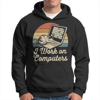 Ich Arbeite Am Computer Cat Kitty Kitten Cat Meme Kapuzenpullover - Geschenkecke