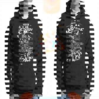 Je Suis Un Mec Simple Moto Et Apéro Rétrointage Fan Humour Sweat à capuche - Cadeauxyz